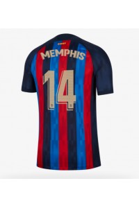 Barcelona Memphis Depay #14 Fotballdrakt Hjemme Klær 2022-23 Korte ermer